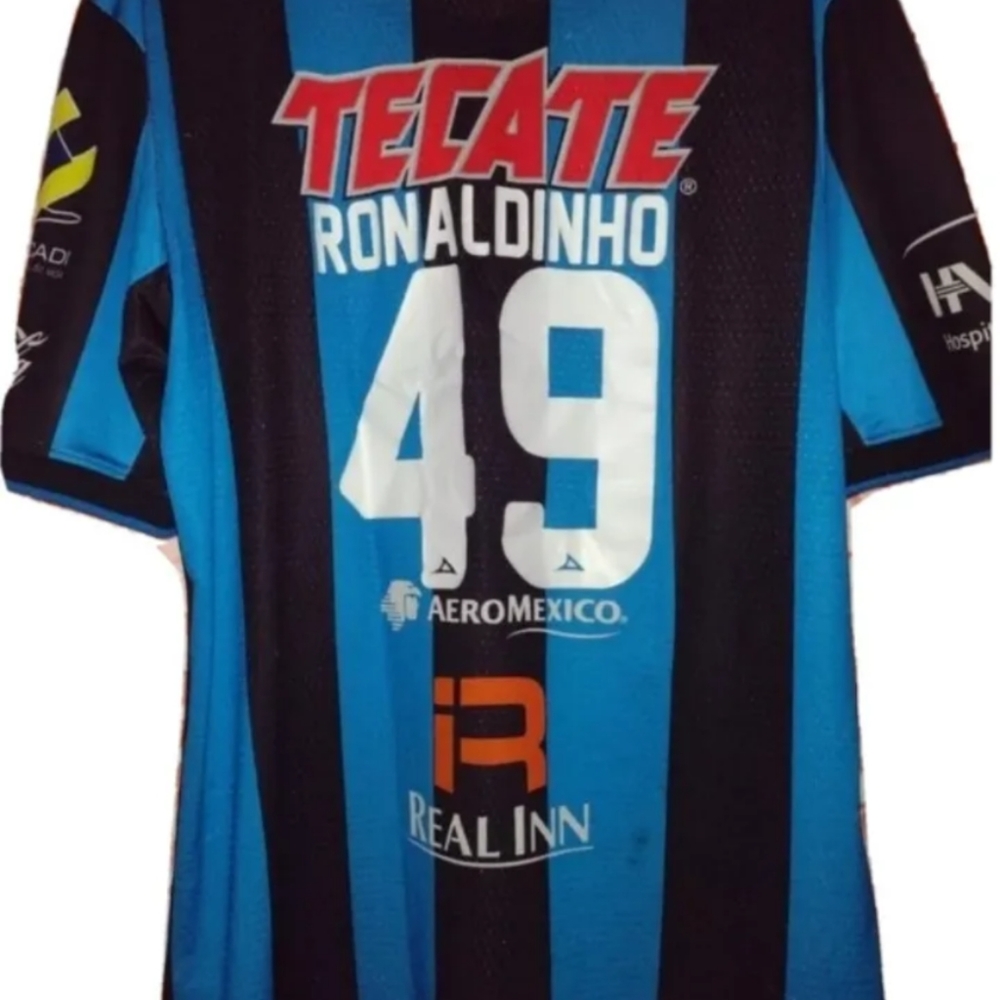 Ronaldinho Queretaro SUPER RARE Jersey Trikot Maglia Kit Brazil FCB XL